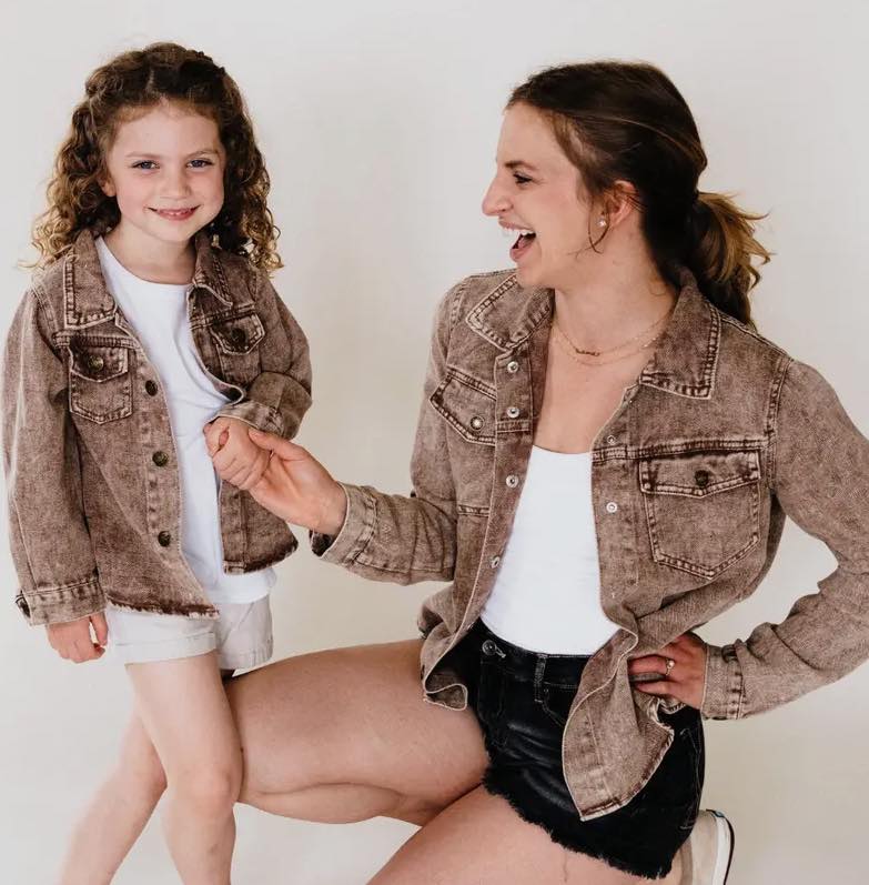 Brown Denim Mommy & Me Jacket