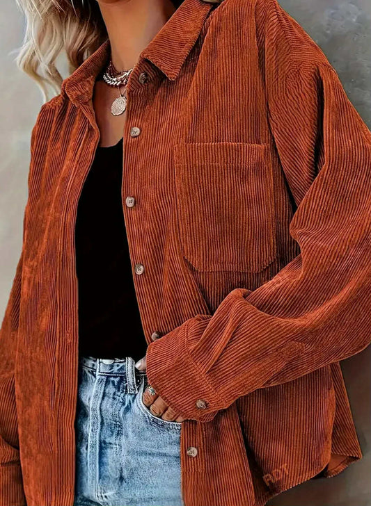Button Down Brown Corduroy Shirt