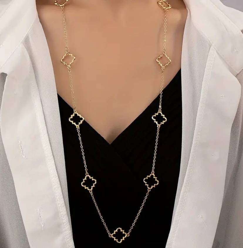 Geometric Long Necklace