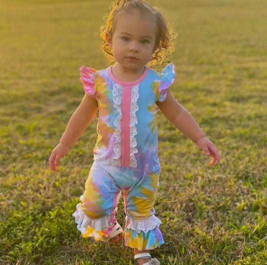 Pastel Tie Dye Baby Romper