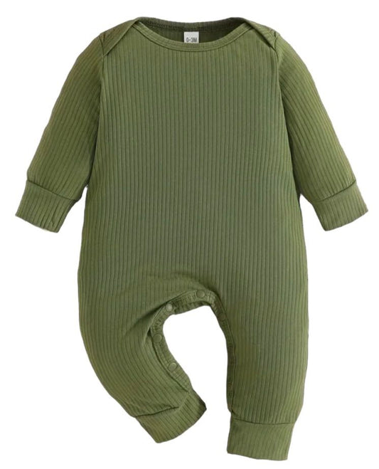 Ribbed Hunter Green Jumpsuit