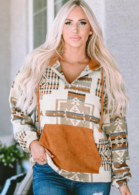 Aztec Print Sweatshirt