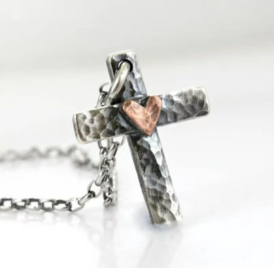Heart Cross Necklace