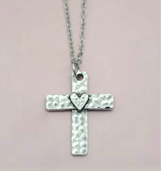 Heart Cross Necklace