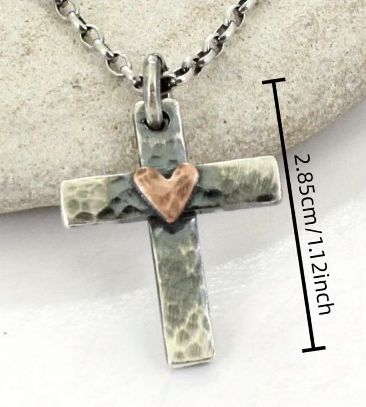 Heart Cross Necklace
