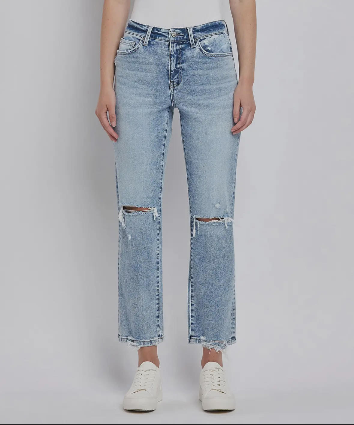 High Rise Distressed Jeans