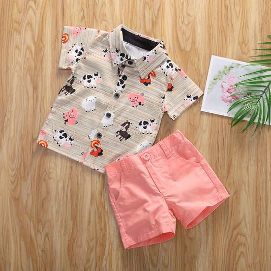 Farm Button Up Shorts Set