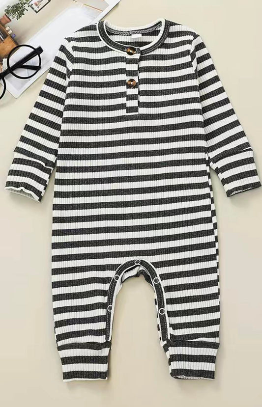 Striped Ribbed One Piece - 3 Colors