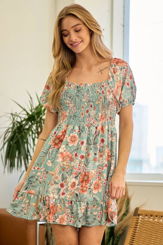 TEA TIME PARTY FLORAL DRESS