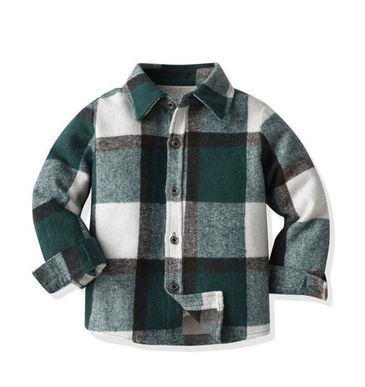 Green Flannel Shacket