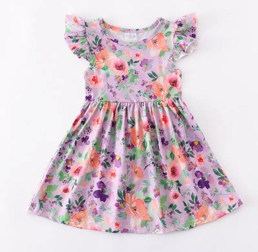 Lavender Floral Dress