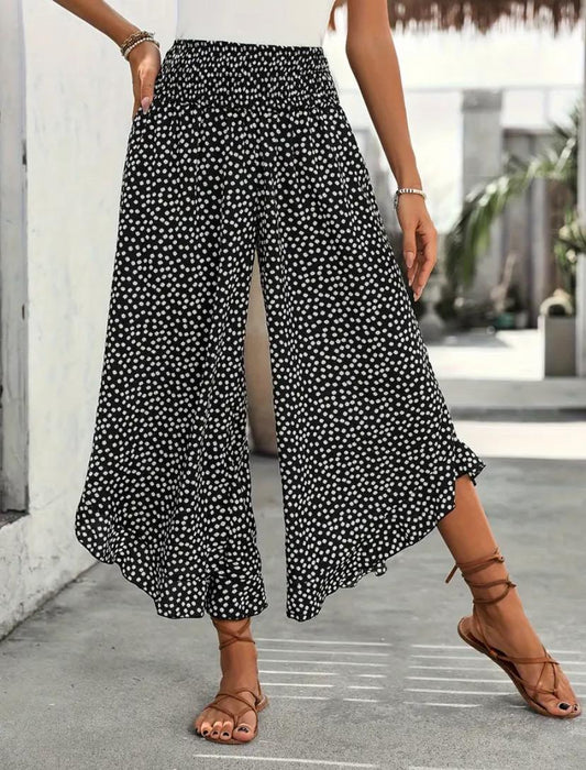 Wide Leg Ruffle Pant