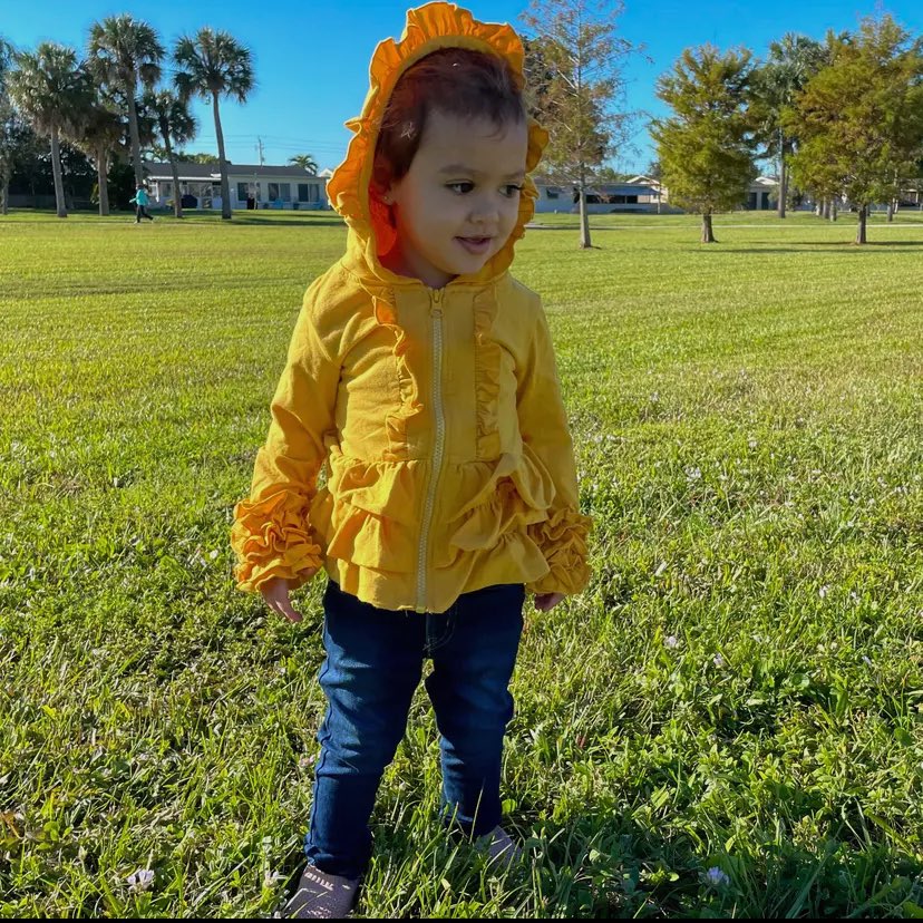 Mustard Yellow Ruffle Hoodie Jacket