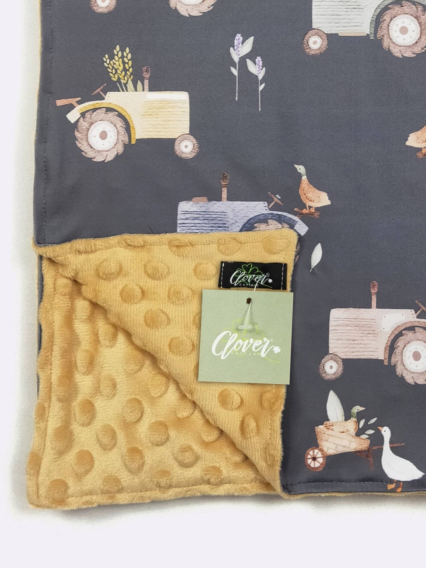 Navy Tractor Blanket
