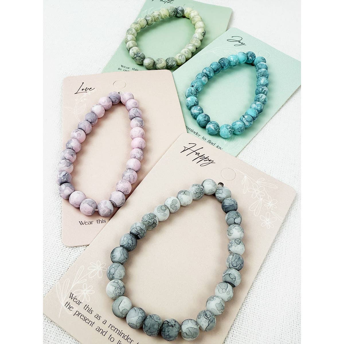 Inspirational Card with Stone Bracelet