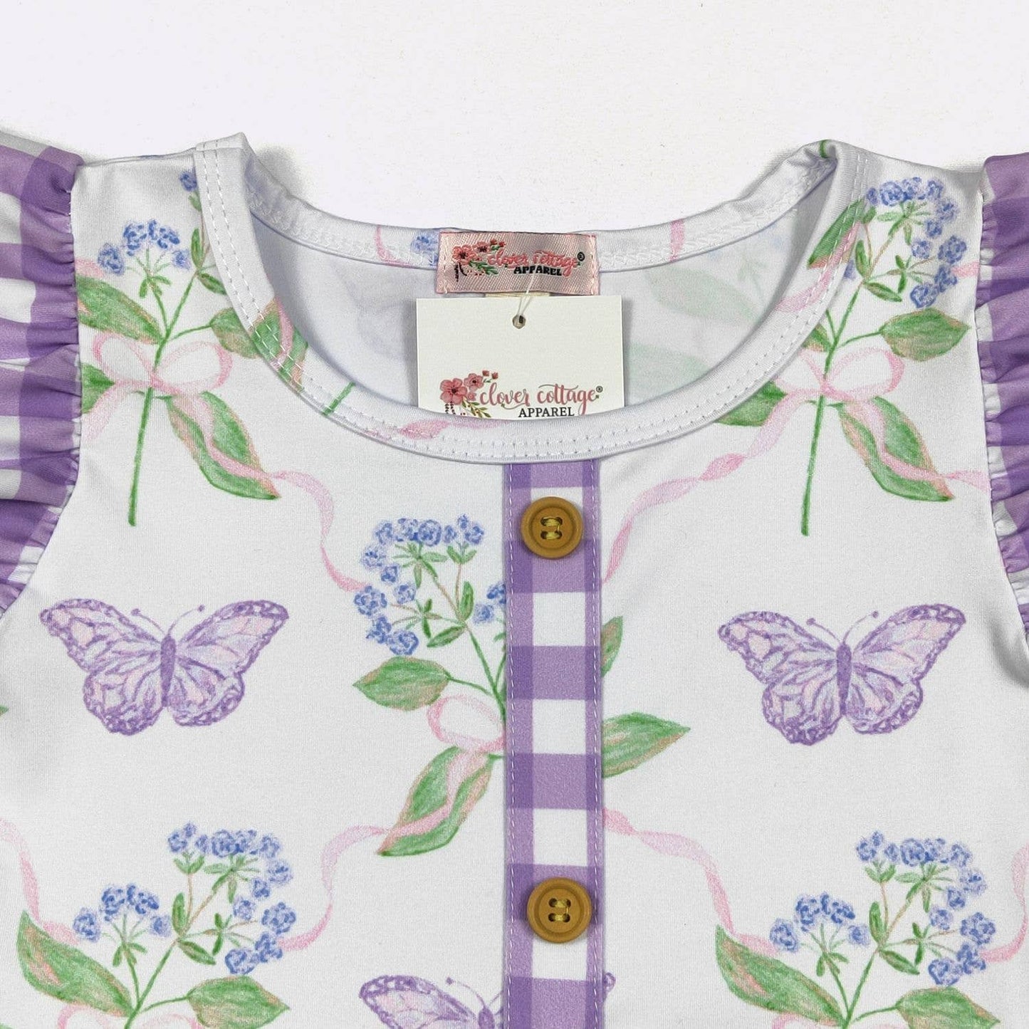 Violet Butterfly Girls Dress