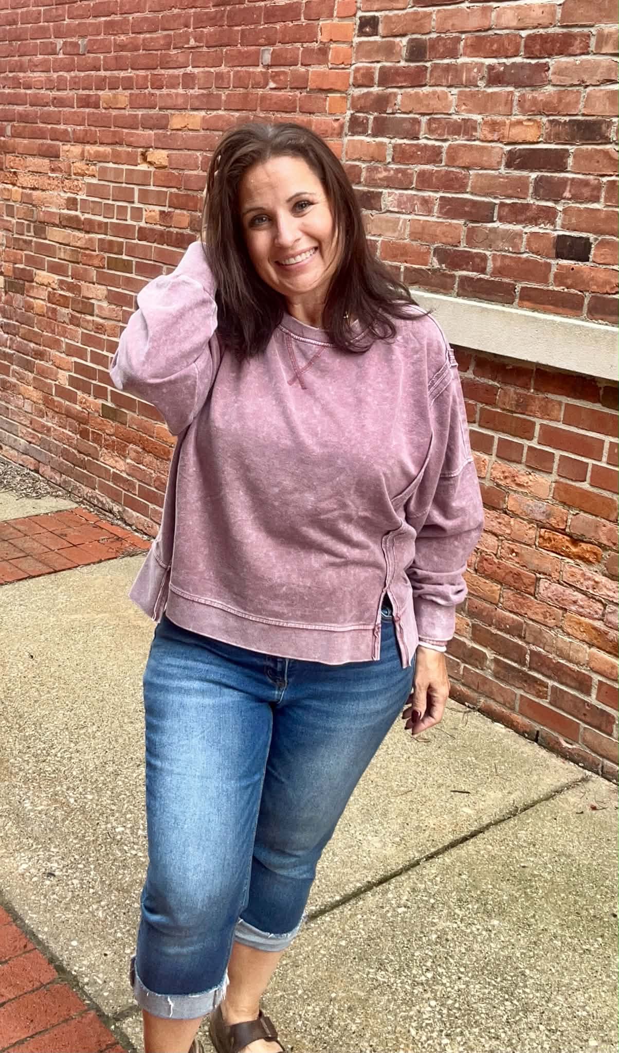 Mineral Washed Oversized Sweatshirt