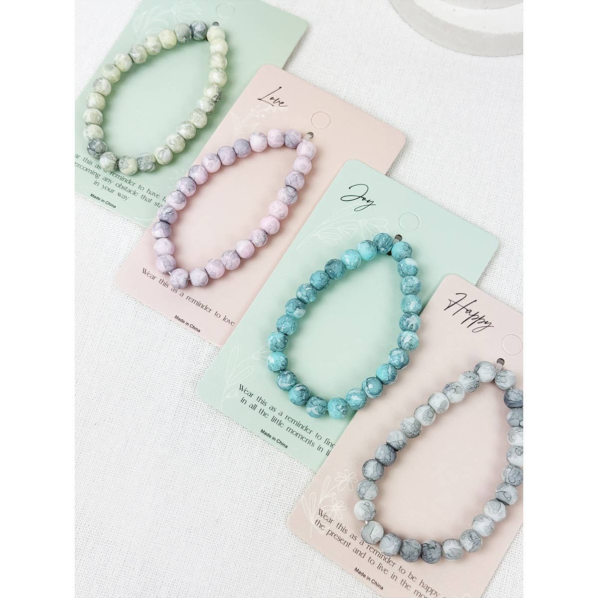 Inspirational Card with Stone Bracelet