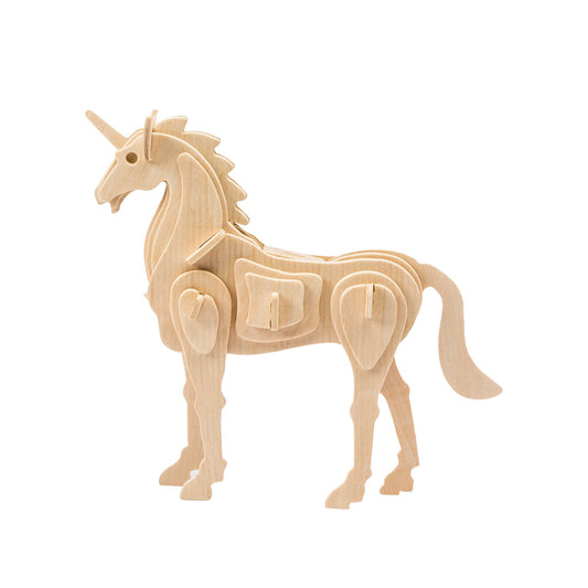 3D Wooden Puzzle: Unicorn
