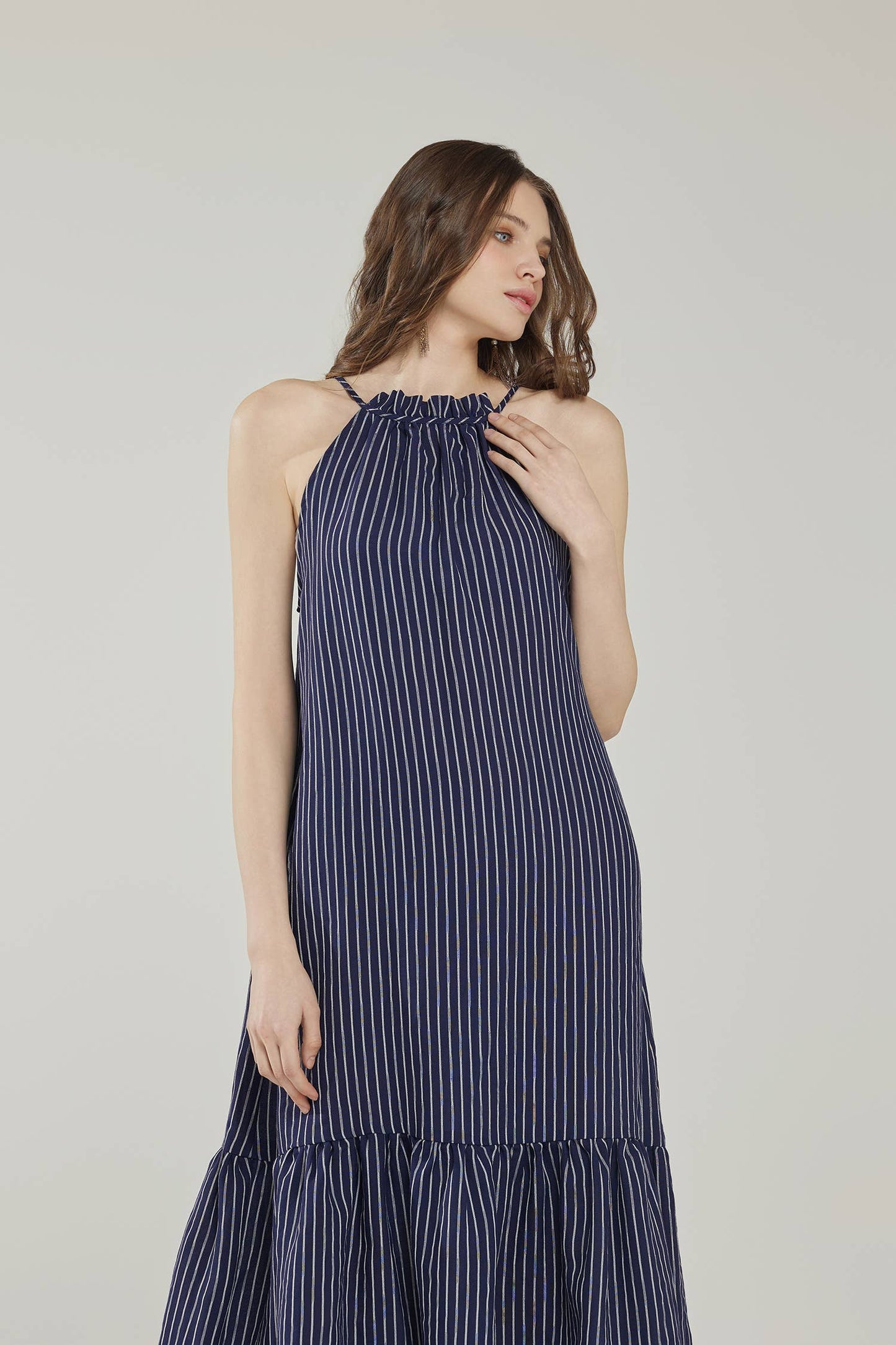 IND1029 Stripe Maxi Dress