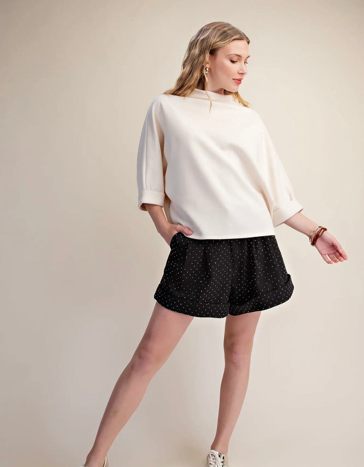 Mock Neck Buttery Soft 3/4 Sleeve