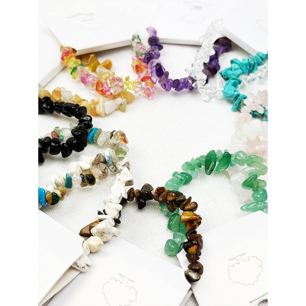 Irregular Stone Mixed Beads Stretch Bracelets