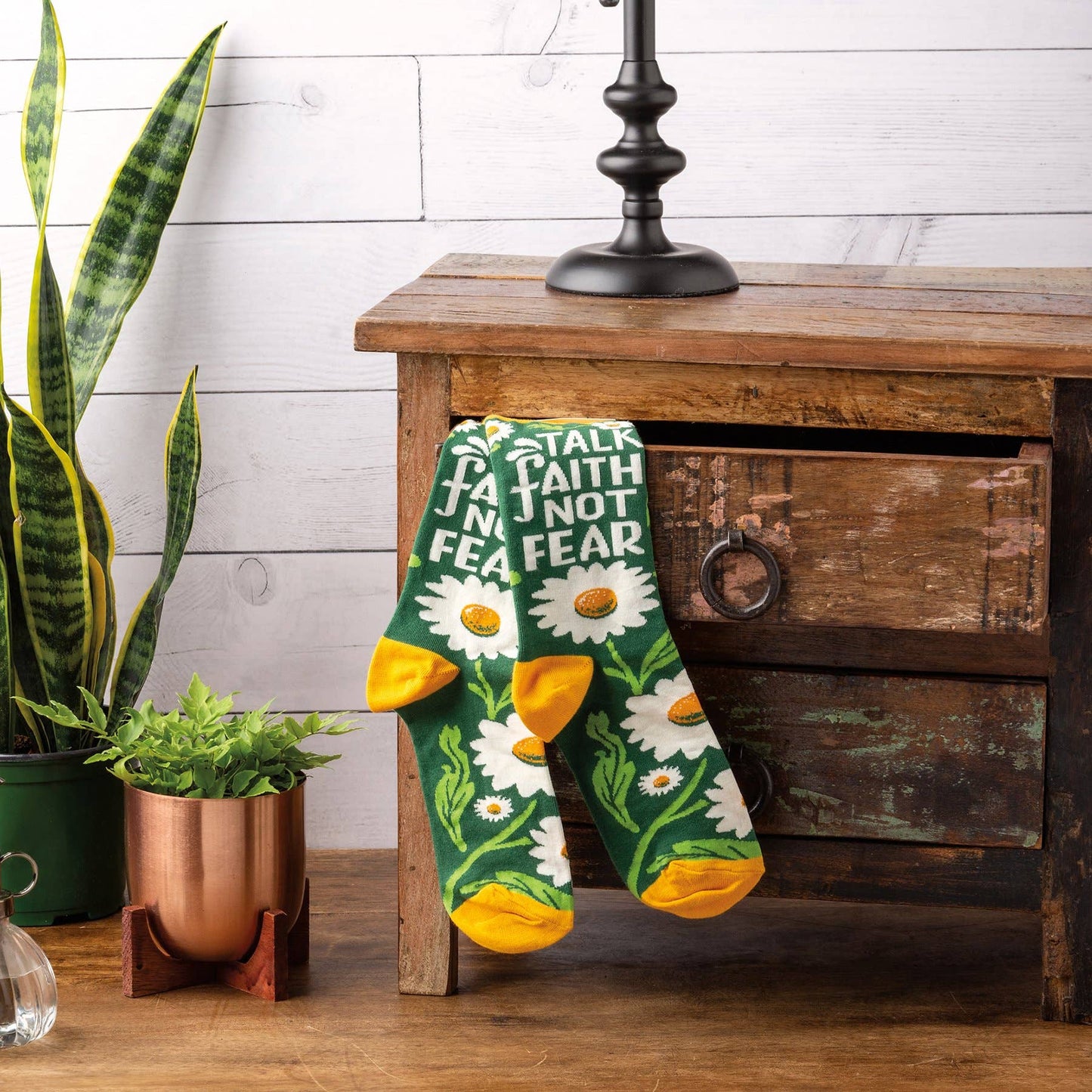 Talk Faith Not Fear Socks
