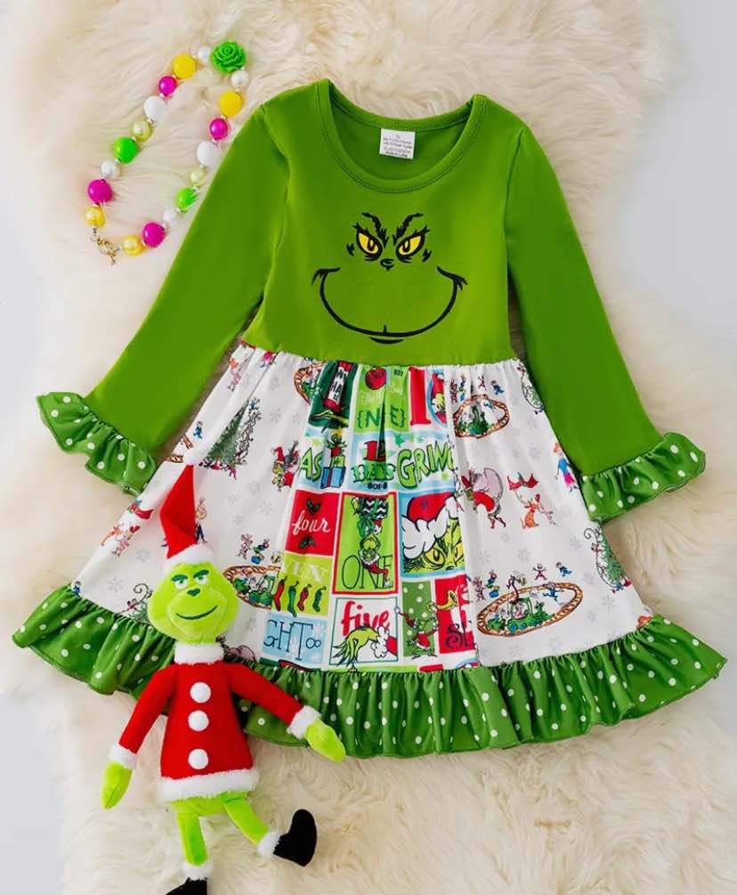 Grinch Ruffle Dress