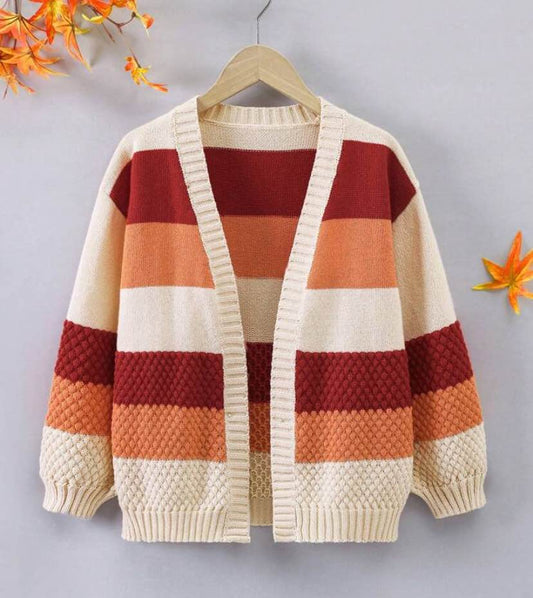 Color Block Fall Cardigan