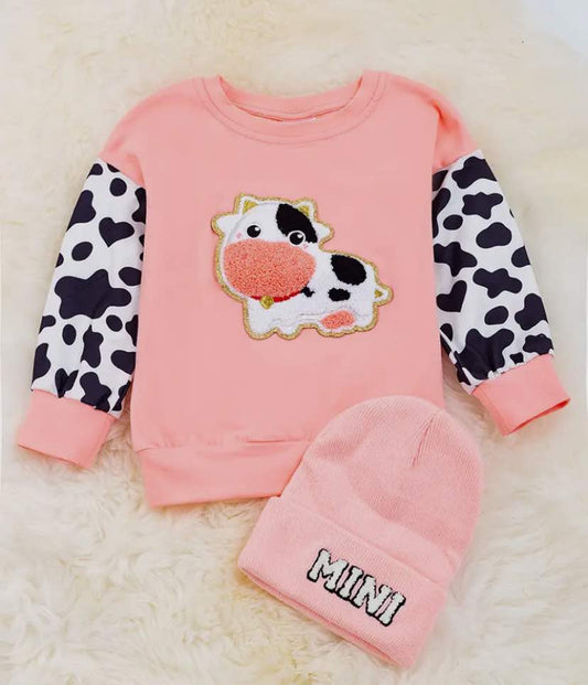 Cow Applique Sweatshirt