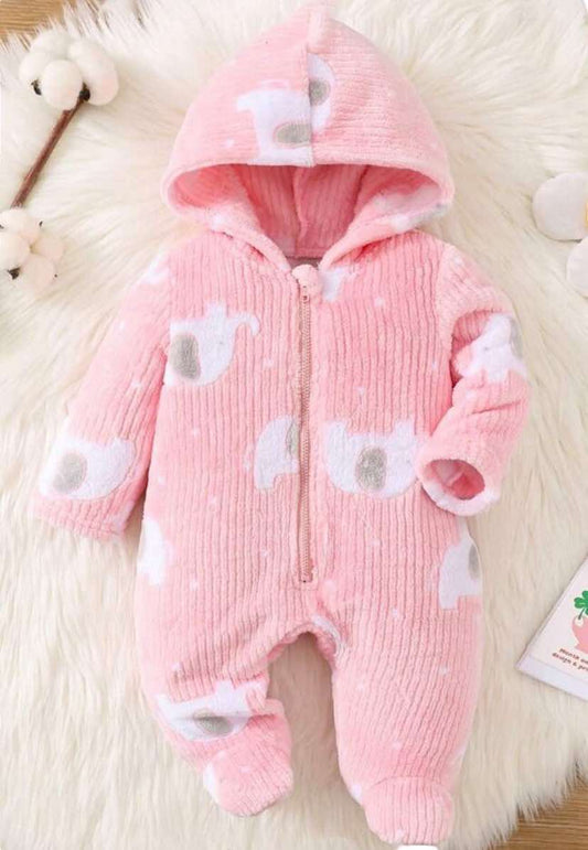 Pink Fleece Elephant Sleeper