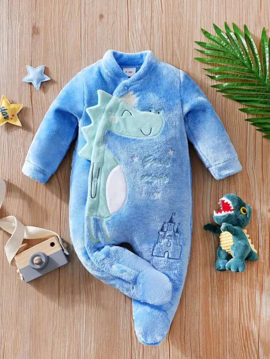 Embroidered Dinosaur Jumpsuit