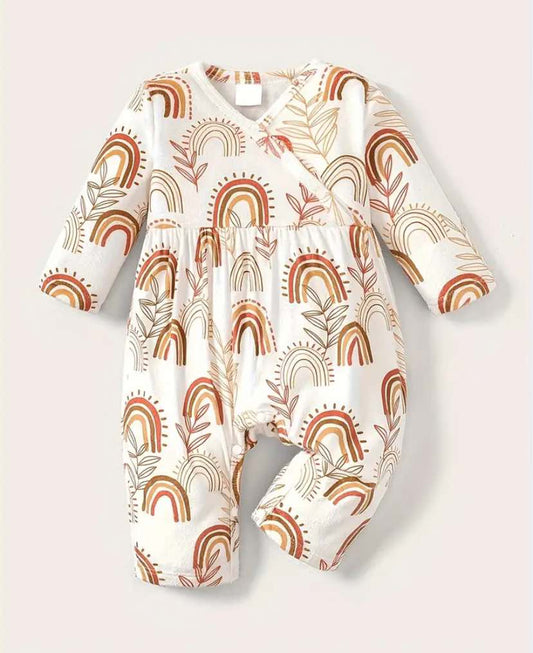 Neutral Rainbow Romper