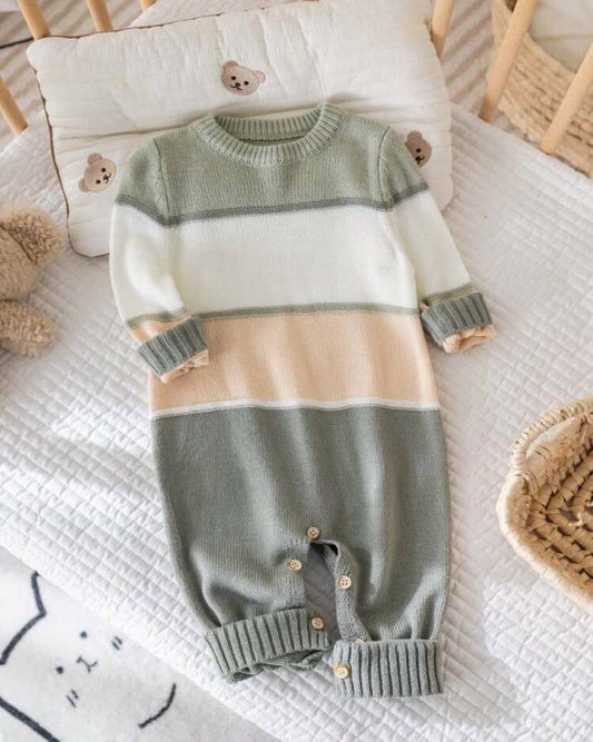 Color Block Knit Romper