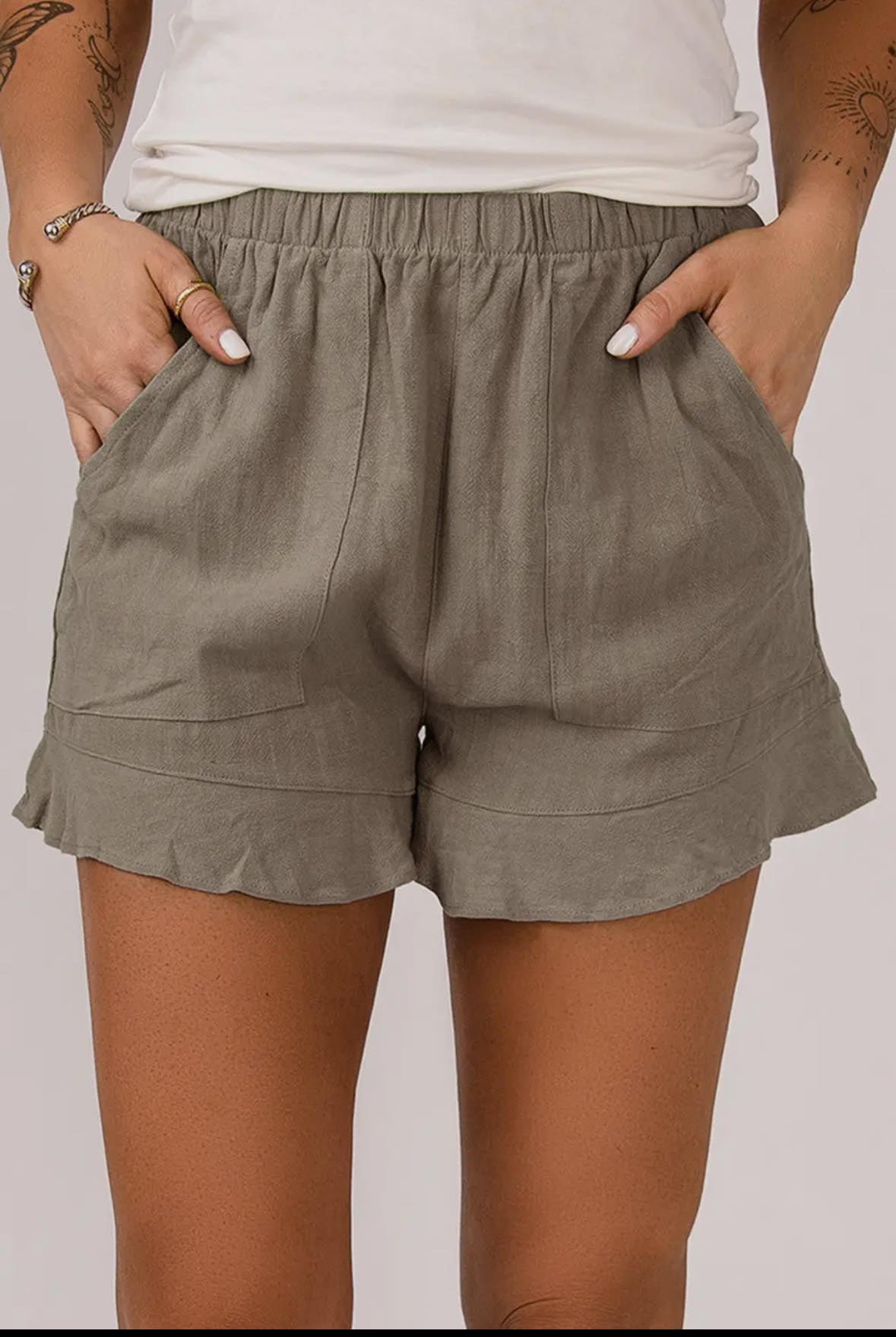 Ruffle Pocket Shorts