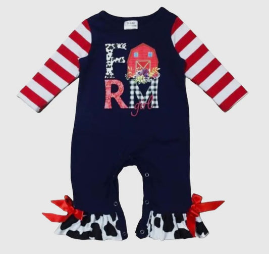 Farm Girl Ruffle Romper