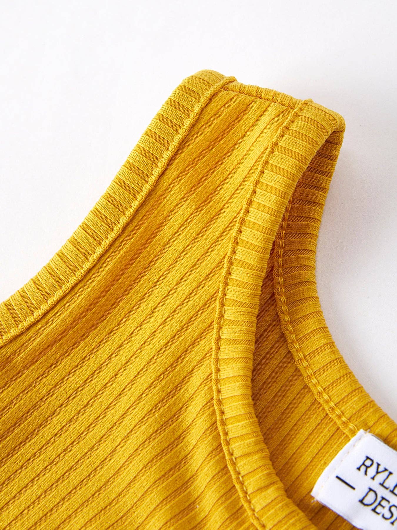 Yellow Girls Top Bow Floral Print Bell Bottom Pants Set