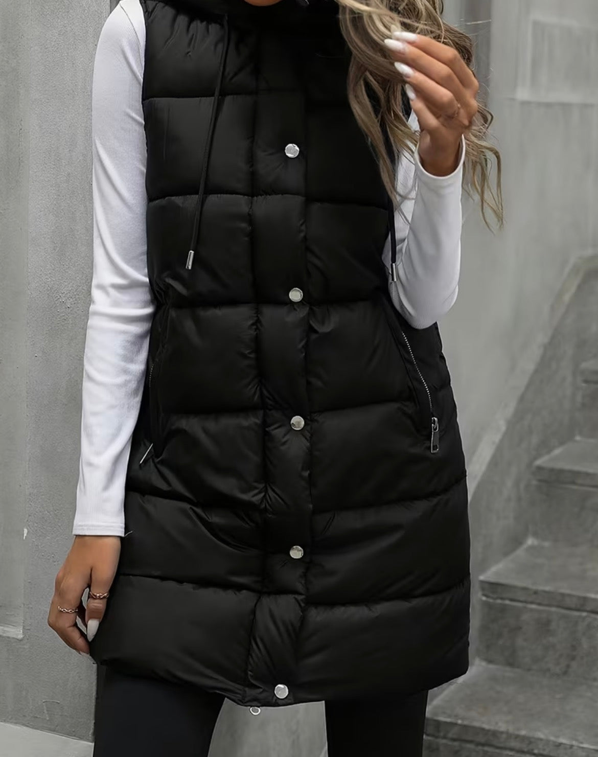 Long Puffy Vest