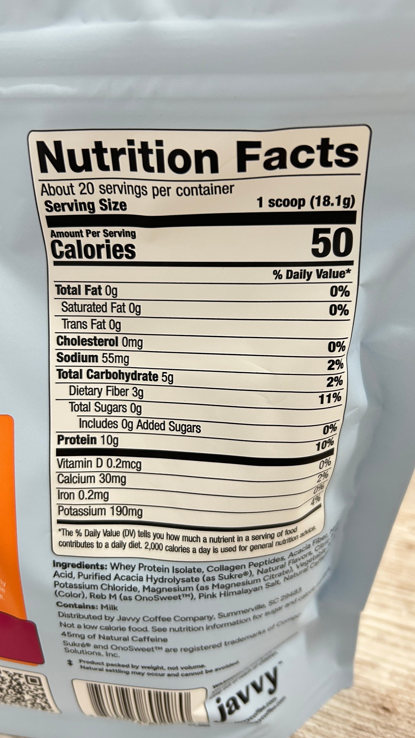 JAVVY Peach Passionfruit Protein Refresher