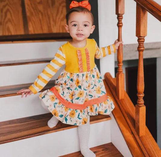 Yellow Daisy Floral Dress