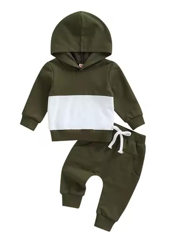 Patchwork Hooded Sweatsuit