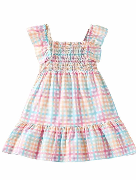 Plaid Paste Dress