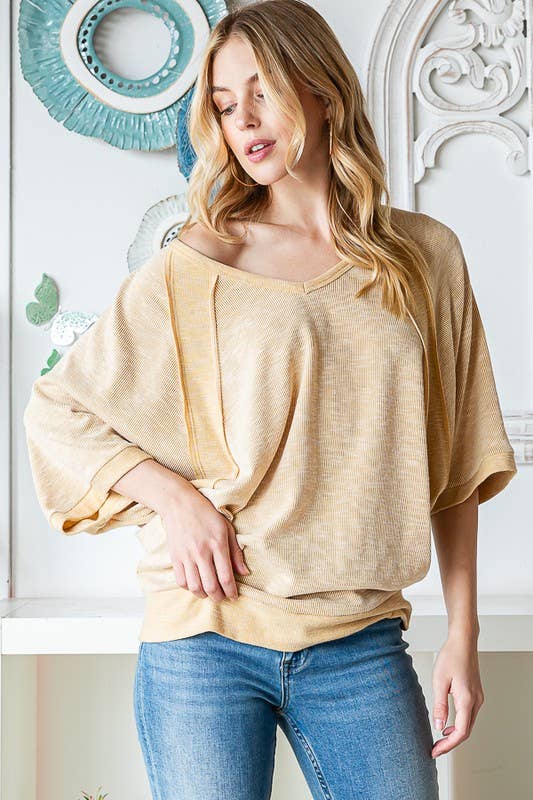 DOLMAN SLEEVE SOLID TOP