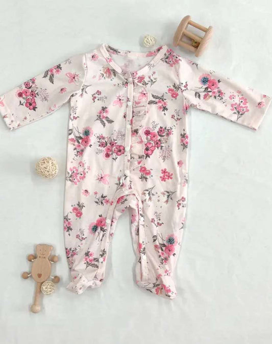 Floral Front Ruffle Romper