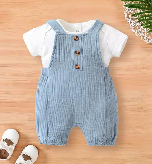Muslin Bibs with White Onsie