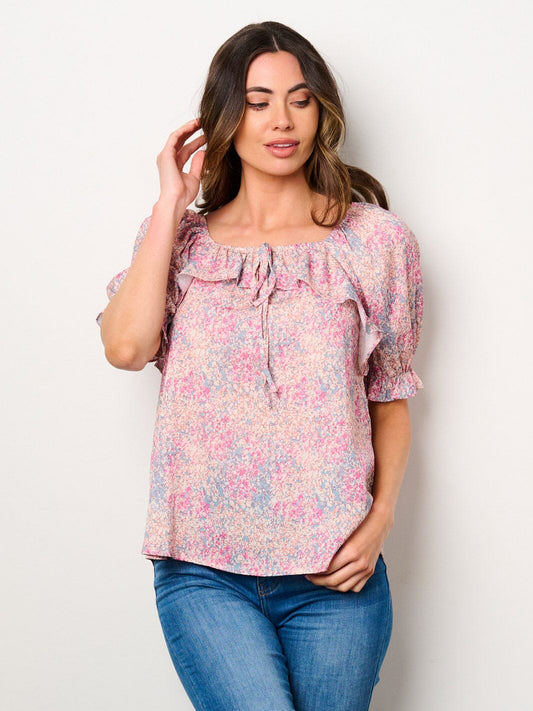 Puff Sleeve Floral Top