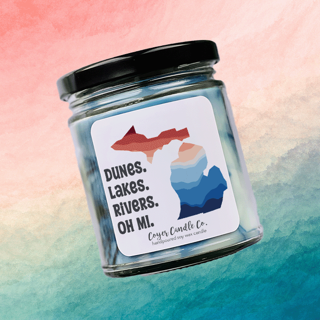 9 oz Jar Candle - Michigan Ribbons of Beauty