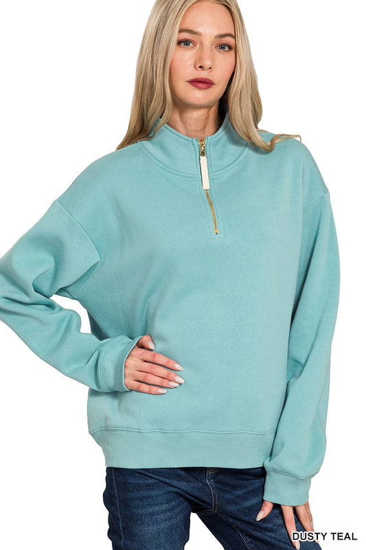 Fleece Half Zip Sweatshirt