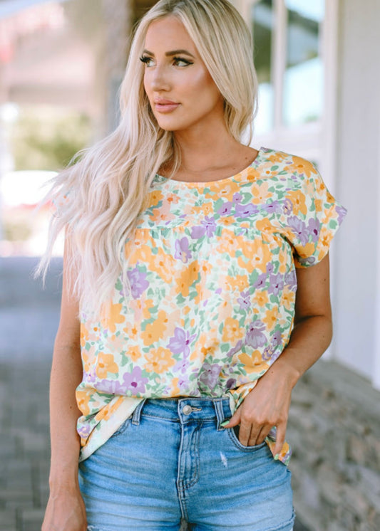 Yellow Floral Blouse