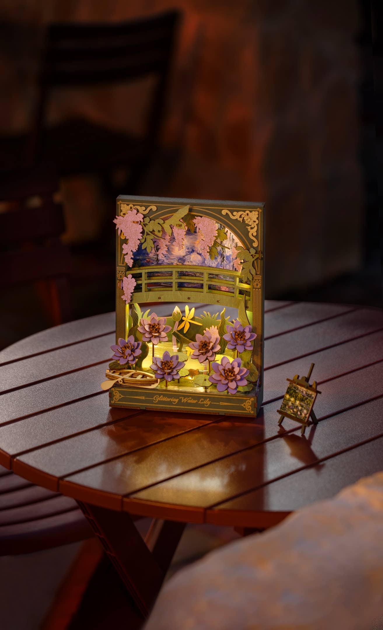 DIY 3D Wooden Puzzle: Glittering Water Lily